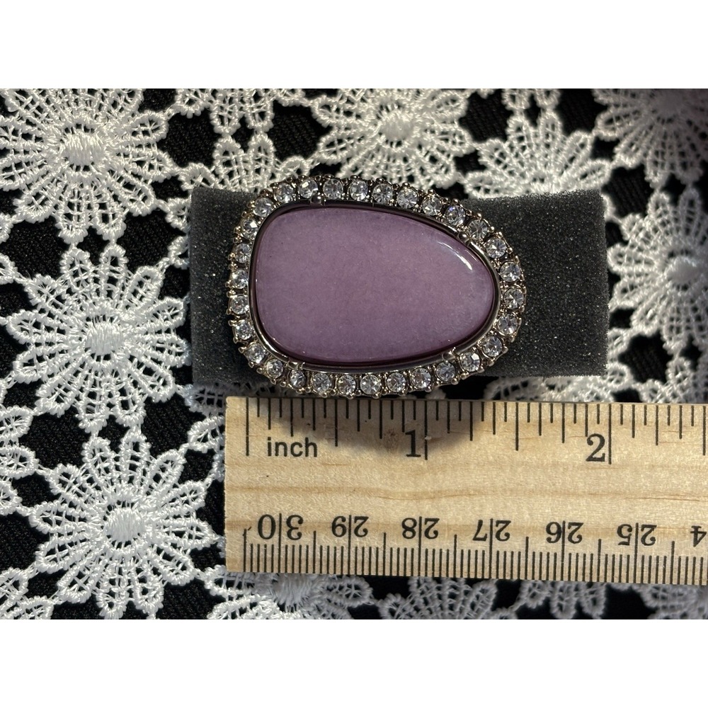 Chico's Large Statement Cocktail Ring Lavender Ja… - image 4